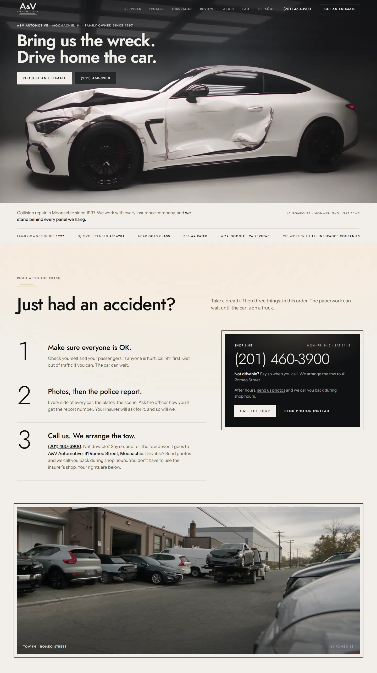 A&V Automotive website